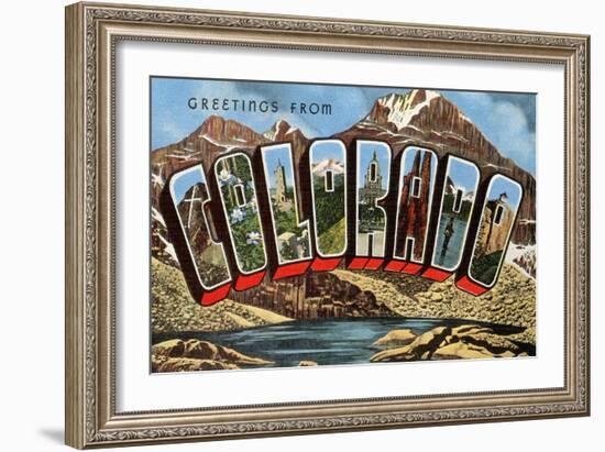 Greetings from Colorado-null-Framed Art Print