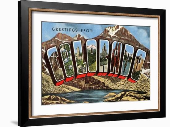 Greetings from Colorado-null-Framed Art Print