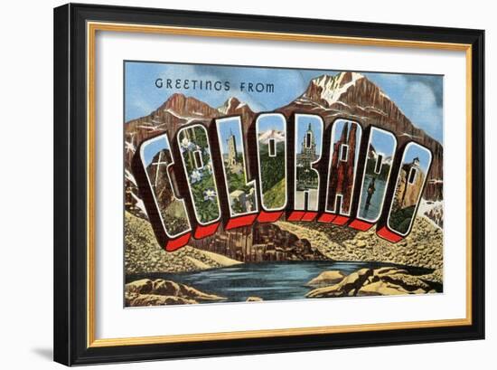 Greetings from Colorado-null-Framed Art Print