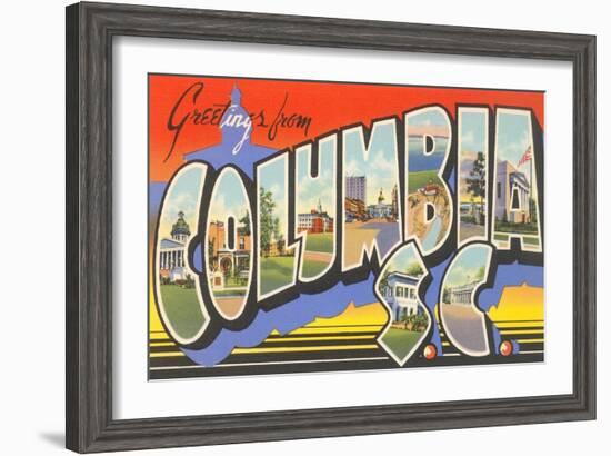 Greetings from Columbia, South Carolina-null-Framed Art Print