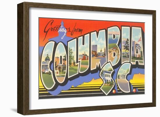 Greetings from Columbia, South Carolina-null-Framed Art Print