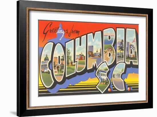 Greetings from Columbia, South Carolina-null-Framed Art Print