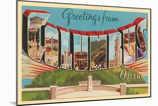 Greetings from Columbus, Ohio-null-Mounted Art Print