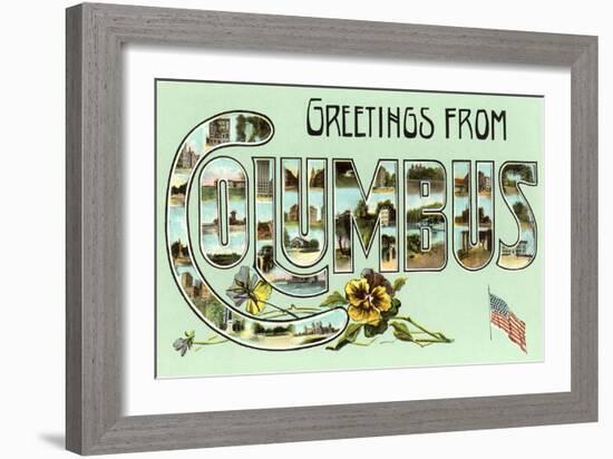 Greetings from Columbus-null-Framed Art Print