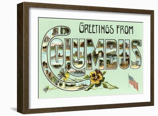 Greetings from Columbus-null-Framed Art Print