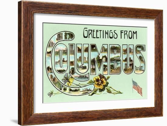 Greetings from Columbus-null-Framed Art Print