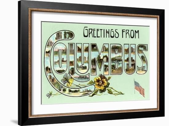 Greetings from Columbus-null-Framed Art Print