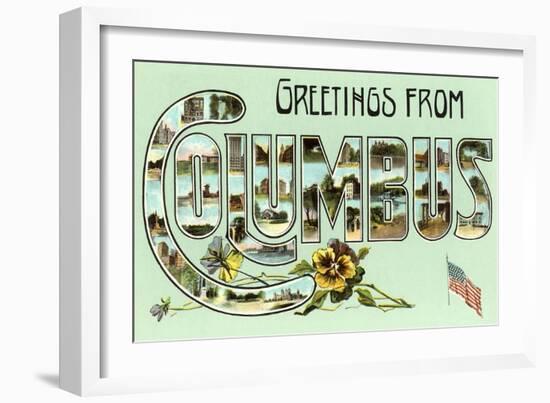 Greetings from Columbus-null-Framed Art Print