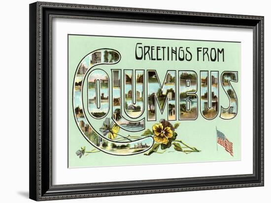 Greetings from Columbus-null-Framed Art Print