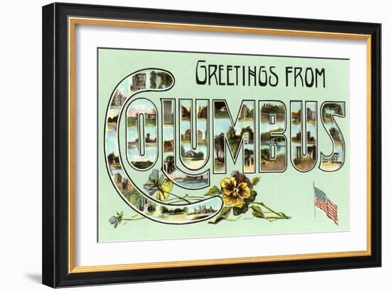 Greetings from Columbus-null-Framed Art Print