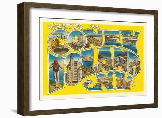 Greetings from Coney Island, New York-null-Framed Art Print