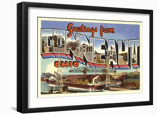 Greetings from Conneaut, Ohio-null-Framed Art Print