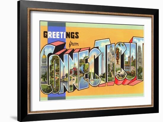 Greetings from Connecticut-null-Framed Art Print