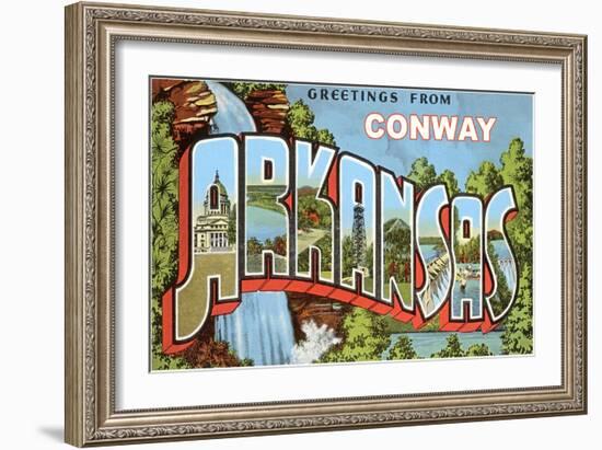 Greetings from Conway-null-Framed Art Print