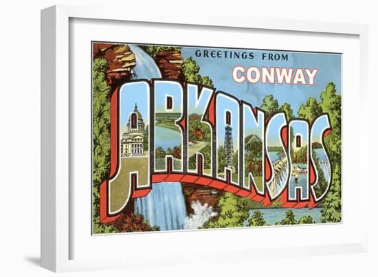 Greetings from Conway-null-Framed Art Print