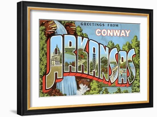 Greetings from Conway-null-Framed Art Print