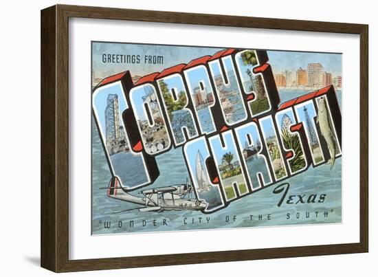 Greetings from Corpus Christi, Texas-null-Framed Art Print