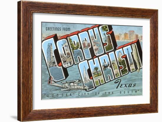 Greetings from Corpus Christi, Texas-null-Framed Art Print