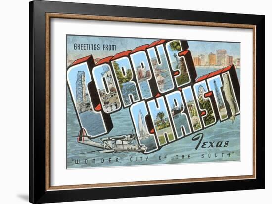 Greetings from Corpus Christi, Texas-null-Framed Art Print