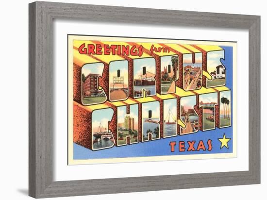 Greetings from Corpus Christi, Texas-null-Framed Art Print