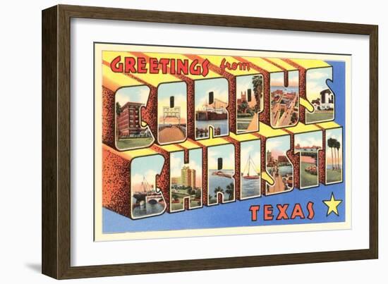 Greetings from Corpus Christi, Texas-null-Framed Art Print