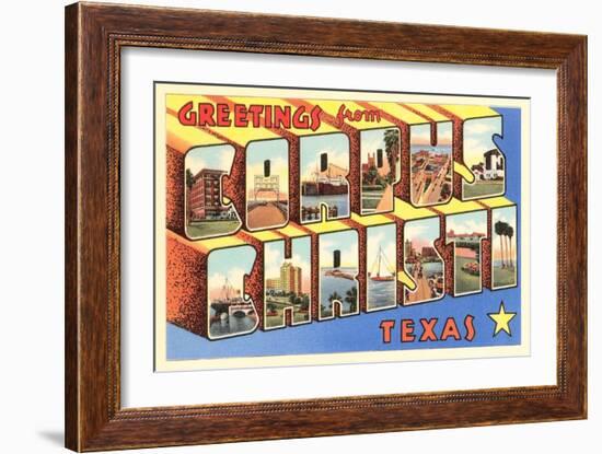 Greetings from Corpus Christi, Texas-null-Framed Art Print