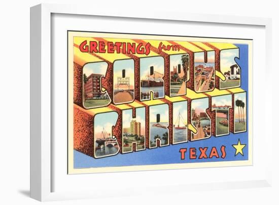 Greetings from Corpus Christi, Texas-null-Framed Art Print