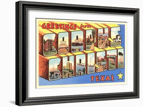 Greetings from Corpus Christi, Texas-null-Framed Art Print