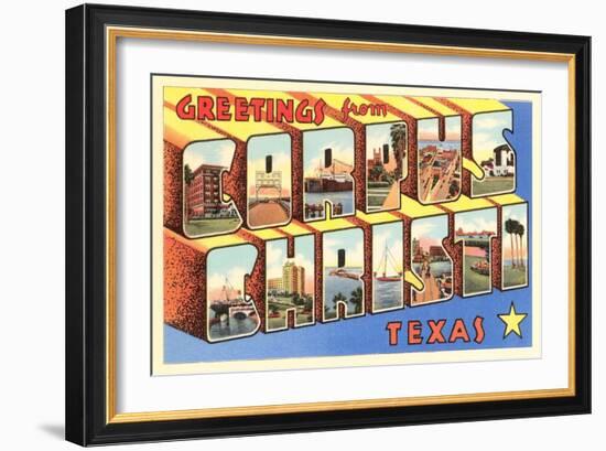 Greetings from Corpus Christi, Texas-null-Framed Art Print