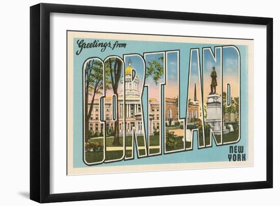 Greetings from Cortland, New York-null-Framed Art Print