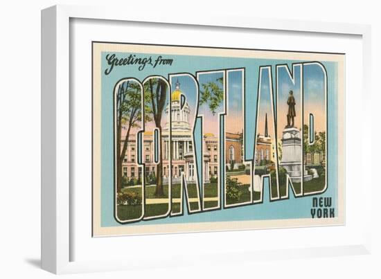 Greetings from Cortland, New York-null-Framed Art Print