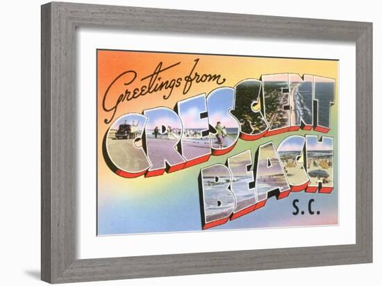 Greetings from Crescent Beach, South Carolina-null-Framed Art Print