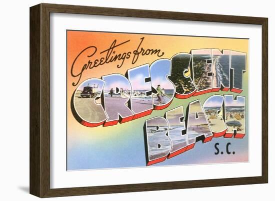 Greetings from Crescent Beach, South Carolina-null-Framed Art Print