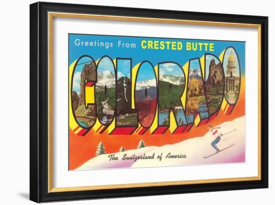 Greetings from Crested Butte, Colorado-null-Framed Art Print