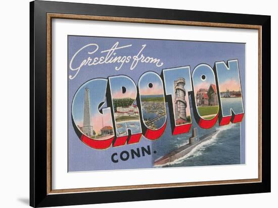 Greetings from Croton, Connecticut-null-Framed Giclee Print