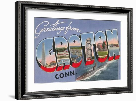 Greetings from Croton, Connecticut-null-Framed Giclee Print