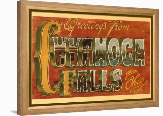 Greetings from Cuyahoga Falls, Ohio-null-Framed Stretched Canvas