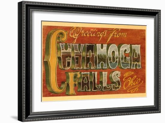 Greetings from Cuyahoga Falls, Ohio-null-Framed Art Print