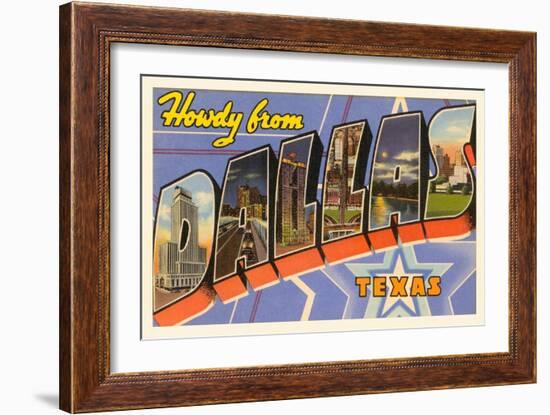 Greetings from Dallas, Texas-null-Framed Art Print