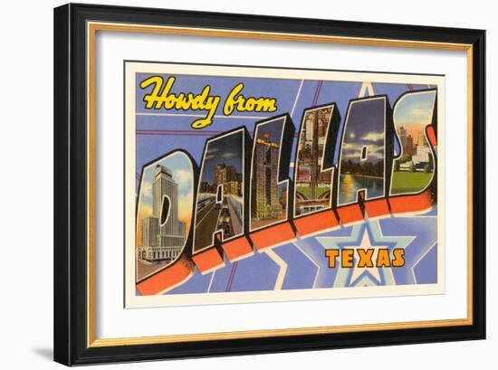 Greetings from Dallas, Texas-null-Framed Art Print