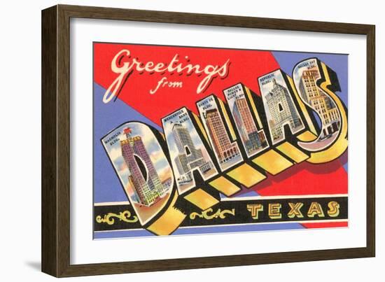 Greetings from Dallas, Texas-null-Framed Art Print