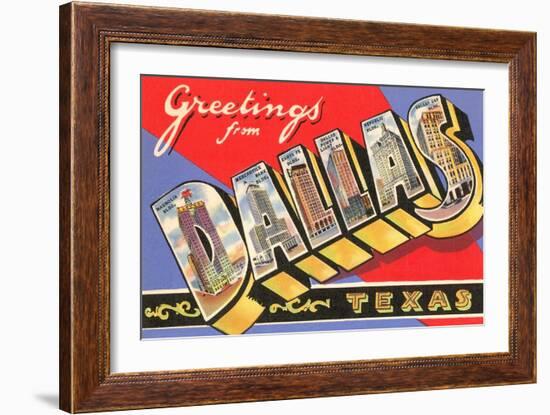 Greetings from Dallas, Texas-null-Framed Art Print