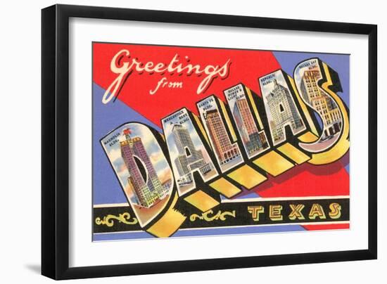 Greetings from Dallas, Texas-null-Framed Art Print