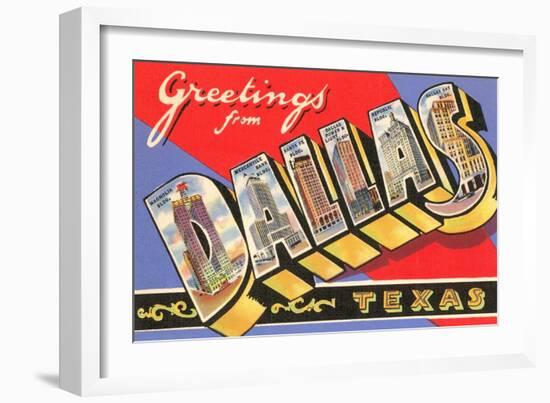 Greetings from Dallas, Texas-null-Framed Art Print