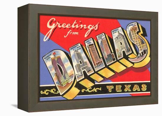 Greetings from Dallas, Texas-null-Framed Stretched Canvas