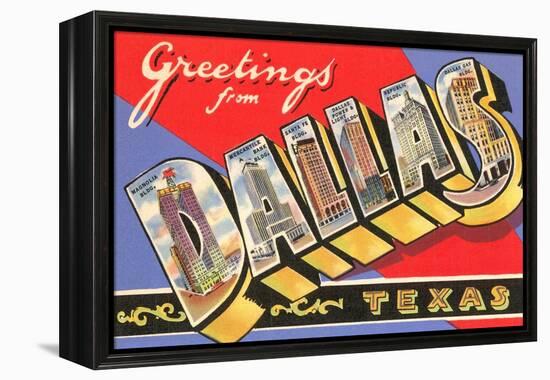 Greetings from Dallas, Texas-null-Framed Stretched Canvas