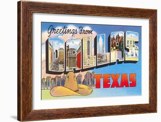 Greetings from Dallas, Texas-null-Framed Art Print