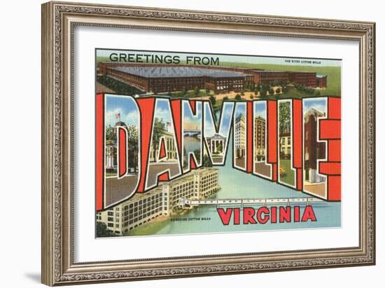 Greetings from Danville, Virginia-null-Framed Art Print