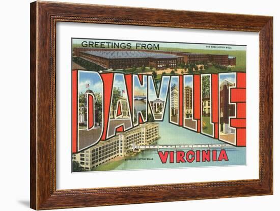 Greetings from Danville, Virginia-null-Framed Art Print