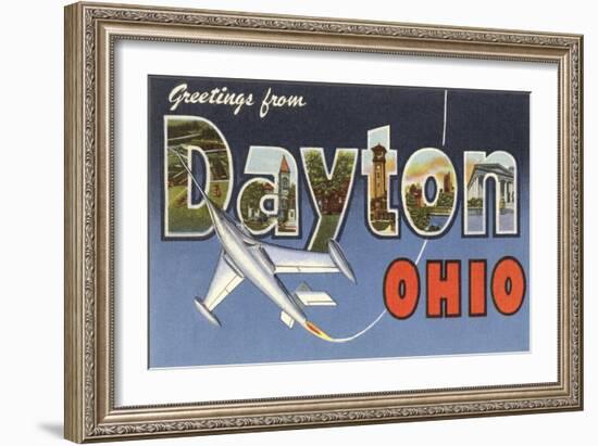 Greetings from Dayton, Ohio-null-Framed Art Print